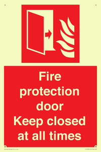 Fire protection door Keep closed at all times